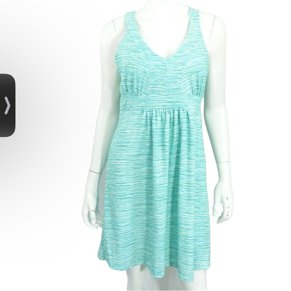TEHAMA Aqua Striped Mini Dress Size S